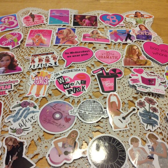 Large stickers assortment gift bundle, Barbie, Mean Girls, Taylor Swift, Purple - Picture 4 of 5